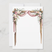 Elegante bloemige trouwuitnodiging | Romantische t Kaart (Achterkant)