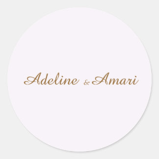 Elegante bloemige trouwuitnodiging ronde sticker
