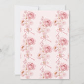 Elegante Bloemige 'Tying the knot' Bruidsfeest Kaart (Achterkant)