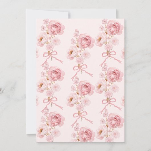 Elegante Bloemige 'Tying the knot' Bruidsfeest Kaart (Achterkant)