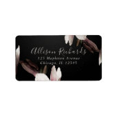 Elegante Bloemige Typografie Retouradres Etiket (Voorkant)