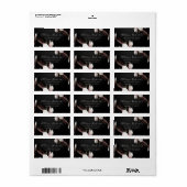 Elegante Bloemige Typografie Retouradres Etiket (Full Sheet)