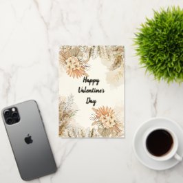 Elegante bloemige Valentijns Folie Wenskaart