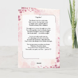 Elegante bloemige Valentijnsdagkaart zachte roze r Feestdagen Kaart