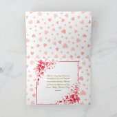 Elegante bloemige Valentijnskaart Kaart (Binnen)