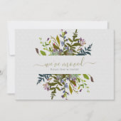 Elegante Bloemige Verhuisbericht Script Aankondigi Aankondiging (Voorkant)