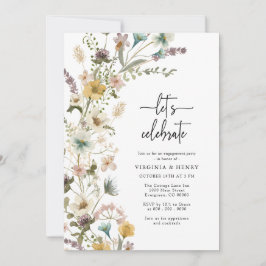 Elegante Bloemige Verloving Kaart