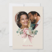 Elegante bloemige verlovingen kaart (Achterkant)