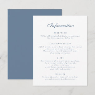 Elegante Bloemige Vintage Klassieke Trouwinformati Kaart