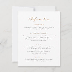 Elegante Bloemige Vintage Klassieke Trouwinformati Kaart