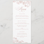 Elegante bloemige vintage roze botanische menu (Voorkant)