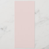 Elegante bloemige vintage roze botanische menu (Achterkant)