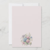 Elegante Bloemige Vintage Roze Hydrangea Bruiloft Kaart (Achterkant)
