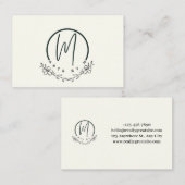 Elegante bloemige Visitekaartjes (Voorkant / Achterkant)