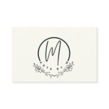 Elegante bloemige Visitekaartjes