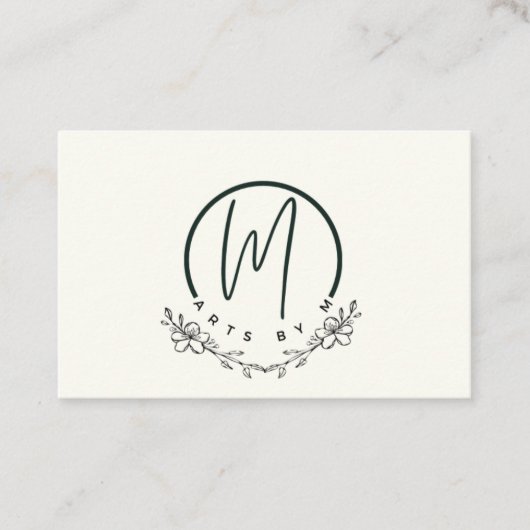 Elegante bloemige Visitekaartjes (Voorkant)