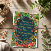 Elegante bloemige waar we ook zijn condoleance cit kaart