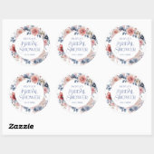 Elegante bloemige watercolor bruiloft sticker (Vel)