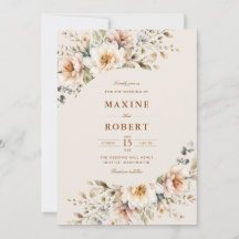 Elegante Bloemige Watercolor QR Code Foto Bruiloft