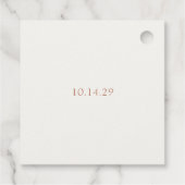 Elegante bloemige waterkleuren koppel initials bru bedankjes labels (Achterkant)