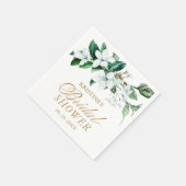 Elegante bloemige waterverf groene bruidsdouche servet (Hoek)