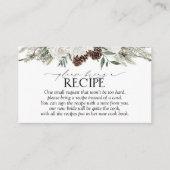 Elegante bloemige Waterverf neem een recept mee Informatiekaartje (Voorkant)