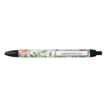 Elegante bloemige waterverf personalisatie