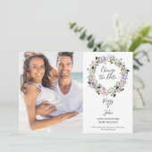 Elegante bloemige wijziging van de datum uitgestel kaart (Staand voorkant)