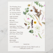 Elegante Bloemige Wilde Bloemen Bruiloft Programmakaart (Achterkant)