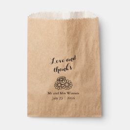 Elegante bloemige witte madeliefjes bruiloft bedankzakje