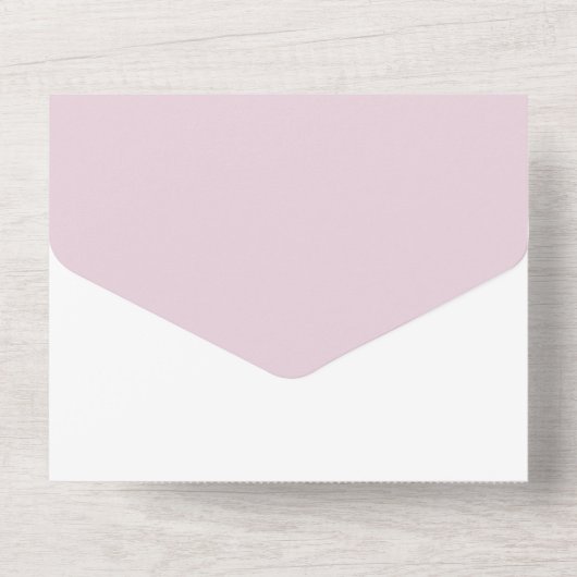 Elegante bloemige zachte Paarse Lila alles in één All In One Uitnodiging (Achterkant)