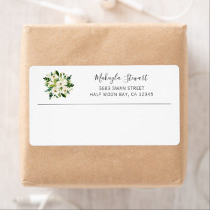 Elegante Bloemige Zakelijke Verzending Etiket