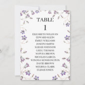 Elegante bloemige zitplaatskaartjes met gastnamen bedankkaart (Voorkant)