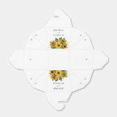 Elegante Bloemige Zonnebloem Bruiloft Bedankdoosjes (Uitgevouwen)