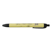 Elegante bloeminitiaal M Zwarte Inkt Pen (Bodem)