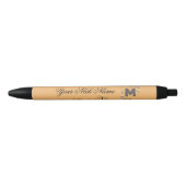 Elegante bloeminitiaal M Zwarte Inkt Pen (Voorkant)