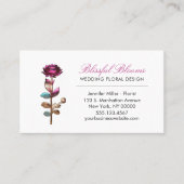 Elegante Bloemist Bloemen Bezorgservice Visitekaartje (Voorkant)