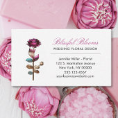 Elegante Bloemist Bloemen Bezorgservice Visitekaartje