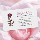 Elegante Bloemist Bloemen Bezorgservice Visitekaartje