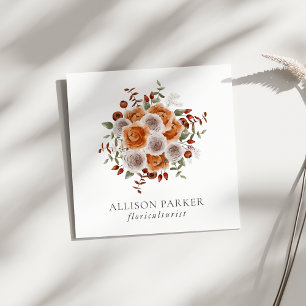 Elegante bloemist bloemkweker visitekaartje