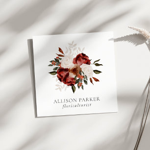 Elegante bloemist bloemkweker visitekaartje