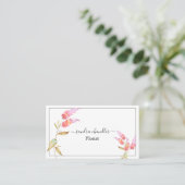 Elegante Bloemist met Sober Design Visitekaartje (Staand voorkant)