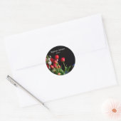 Elegante Bloemist Ronde Sticker (Envelop)