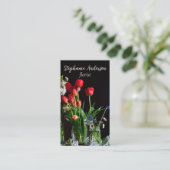 Elegante Bloemist Visitekaartje (Staand voorkant)