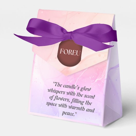 Elegante Bloemkaars Bedrijfskaart – FOREU Studio Bedankdoosjes (Voorkant Zijde)