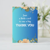 Elegante bloemkaart met bedankje en gepersonalisee bedankkaart (Staand voorkant)