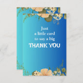 Elegante bloemkaart met bedankje en gepersonalisee bedankkaart (Voorkant / Achterkant)