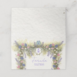 Elegante bloemkaart - met de hand getekende waterv plaatskaartje