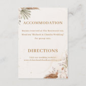 Elegante bloemkaart voor bij de uitnodiging informatiekaartje (Achterkant)
