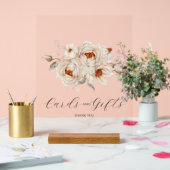 Elegante Bloemkaarten en Cadeaubord Sign Acryl Bord (Huwelijk)